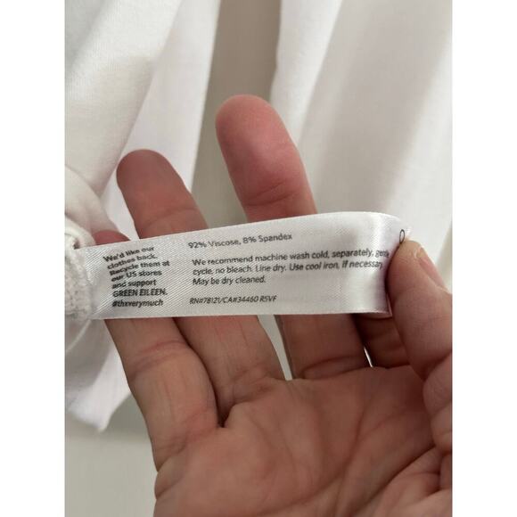 Eileen Fisher Women's White Scrunch Turtleneck Top Size XL - Picture 5 of 6